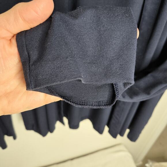 J. JILL Navy Blue Long Sleeve Open Front Top - Picture 8 of 8